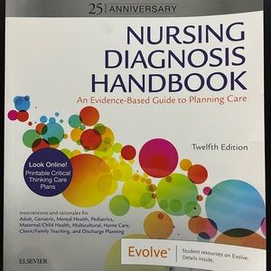 Nursing diagnosis handbook 25th anniversary 12th edition . Used a few times.